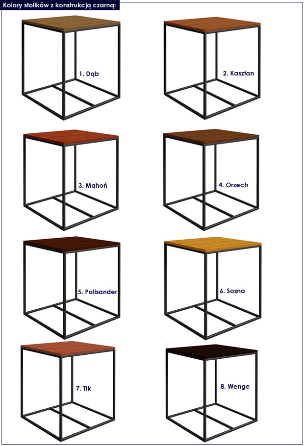 stolik kawowy wysoki czarny