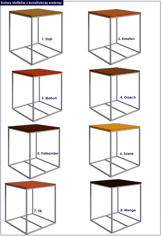 stolik kawowy wysoki srebrny