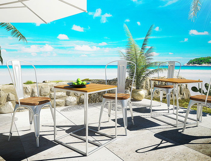 stolik kawowy biały wysoki