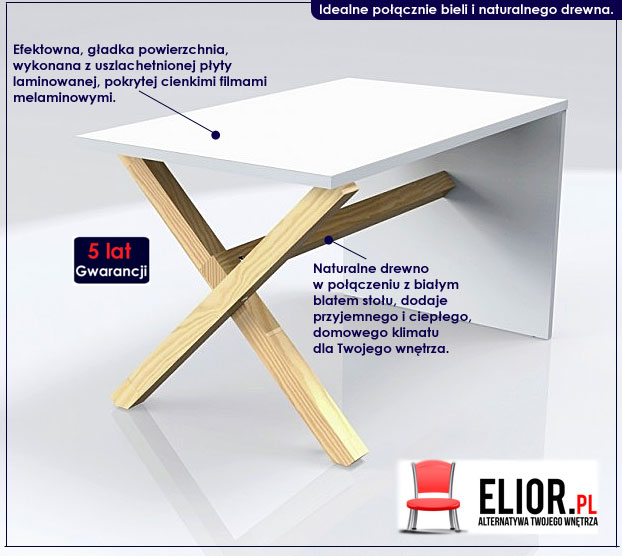 stolik kawowy biały Kizo L10