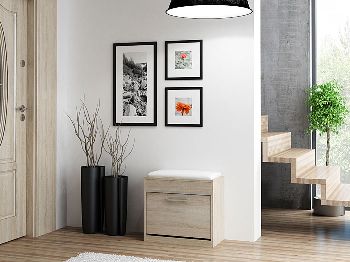 Szafka na buty ze schowkiem dąb sonoma Cella 2X