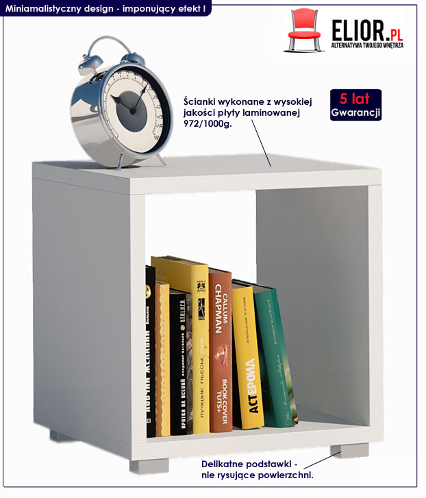 stolik nocny biały Cesaro 9X