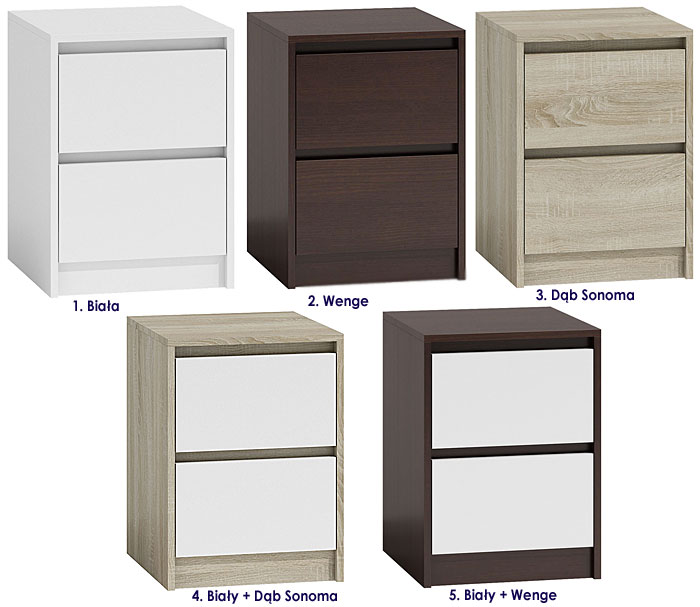 Minimalistyczna szafka nocna z szufladami Lanilo 3X