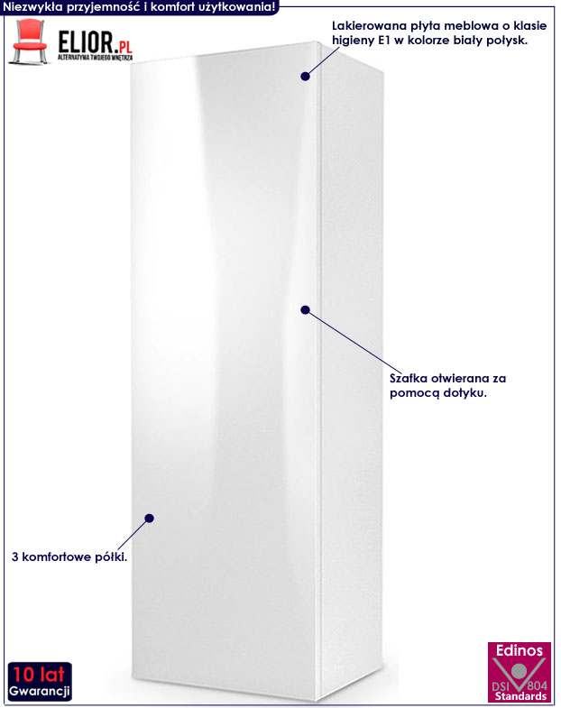 Lakierowana biała szafka wisząca Vitoria 8X
