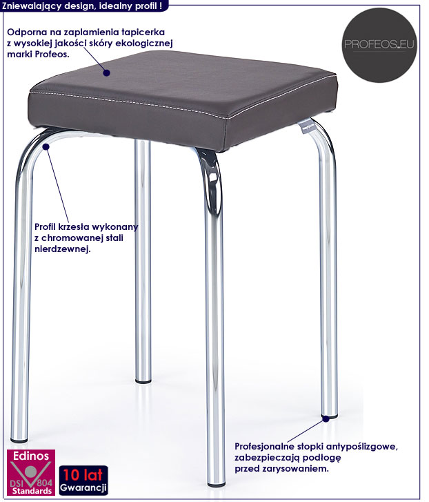 biały taboret kuchenny