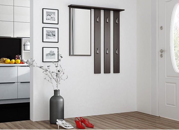 Wieszak ścienny na ubrania wenge Muvo