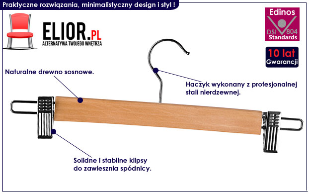 klamrowy wieszak na spódnicę Wixi X7