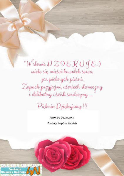 Podziękowania 