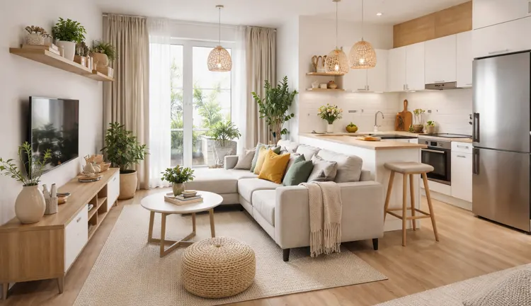 Salon z aneksem kuchennym