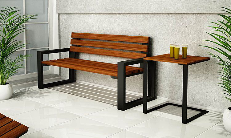 Stolik na balkon w stylu industrialnym 