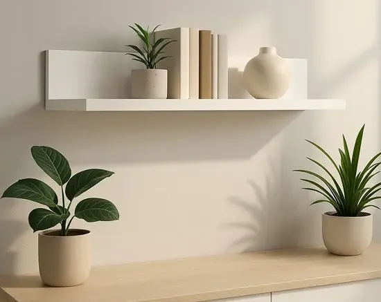 Biała półka wisząca