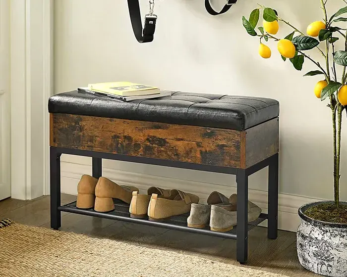 Szafka z siedziskiem w stylu loft