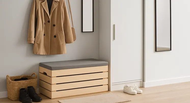 Szafka na buty ze schowkiem