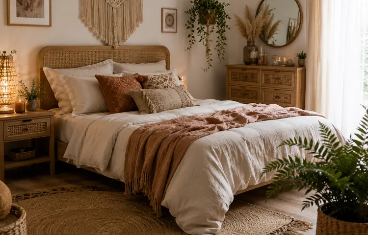 Sypialnia w stylu country glam 