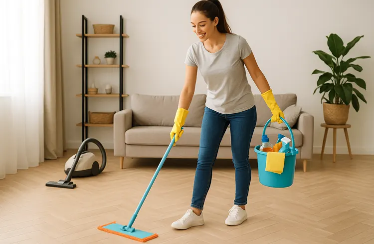 Kobieta sprzątająca