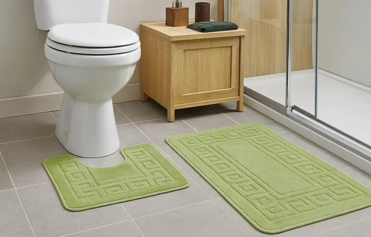 Komplet dywaników w kolorze zielonym