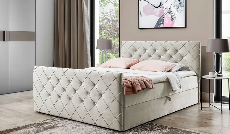 Sypialnia w odcieniach jasnego beżu 