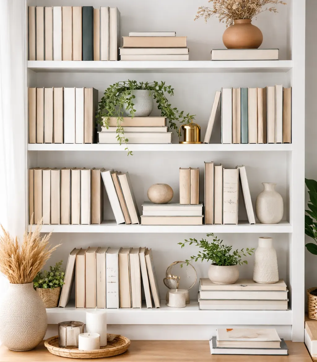 Regał na ksiązki w stylu skandynawskim