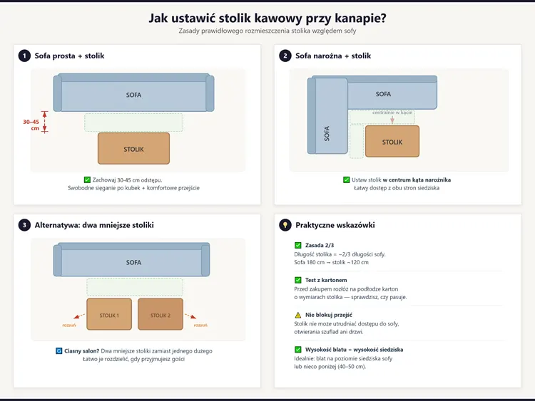 Jak ustawić mały stolik kawowy w salonie 