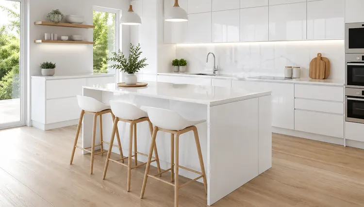 Kuchnia w białej aranżacji 