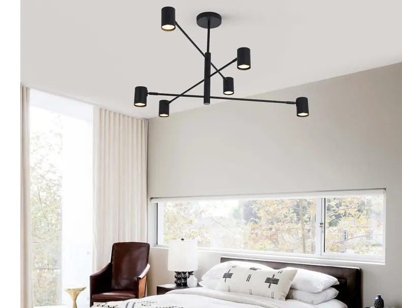 Lampa w stylu loft w sypialni 