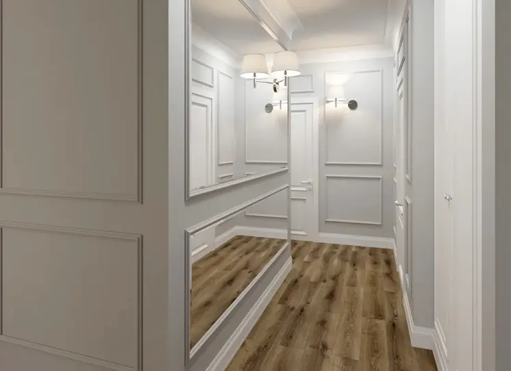 Listwy przypodłogowe w nowoczesnym przedpokoju  