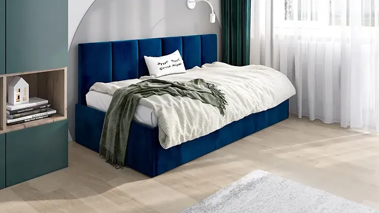 Tapicerowane łóżko rozkładane