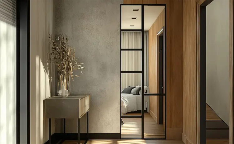 Zestaw paneli lustrzanych w przedpokoju 