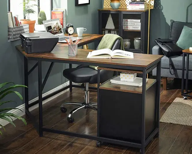 Biurko narożne w stylu loft 