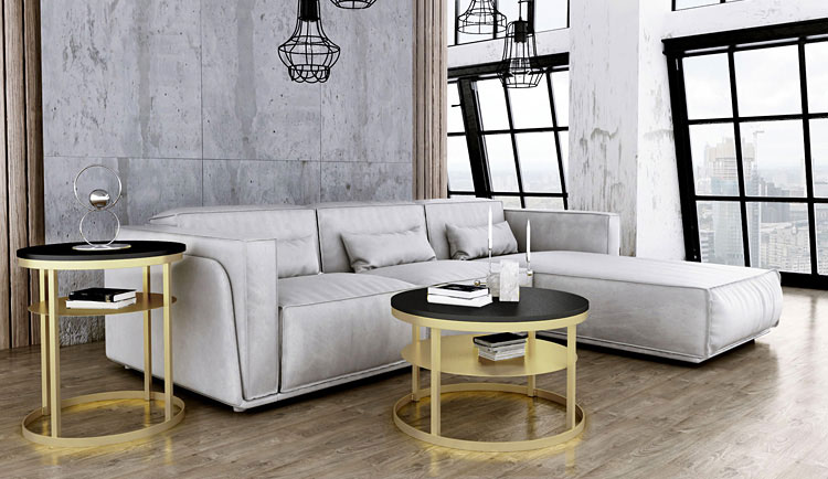 Owalne ławy w stylu glamour