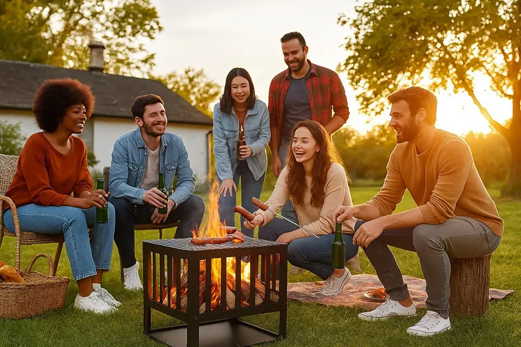 Palenisko ogrodowe jako grill 