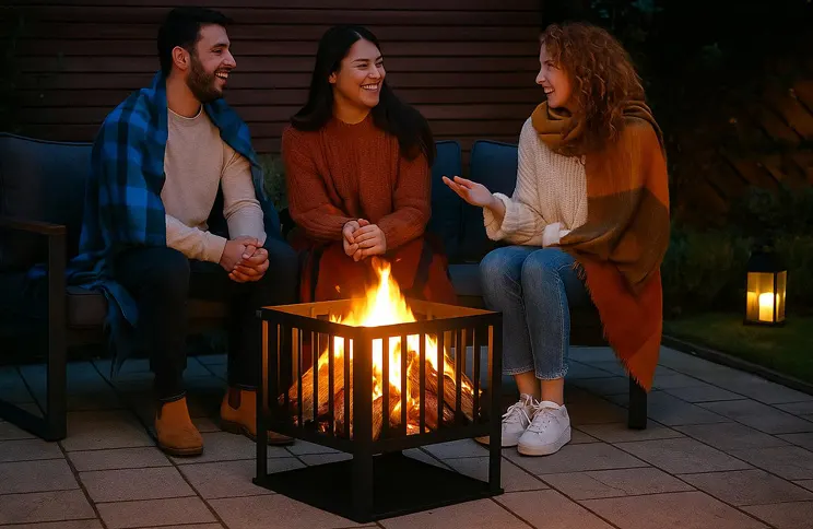 Palenisko ogrodowe z ogniem 