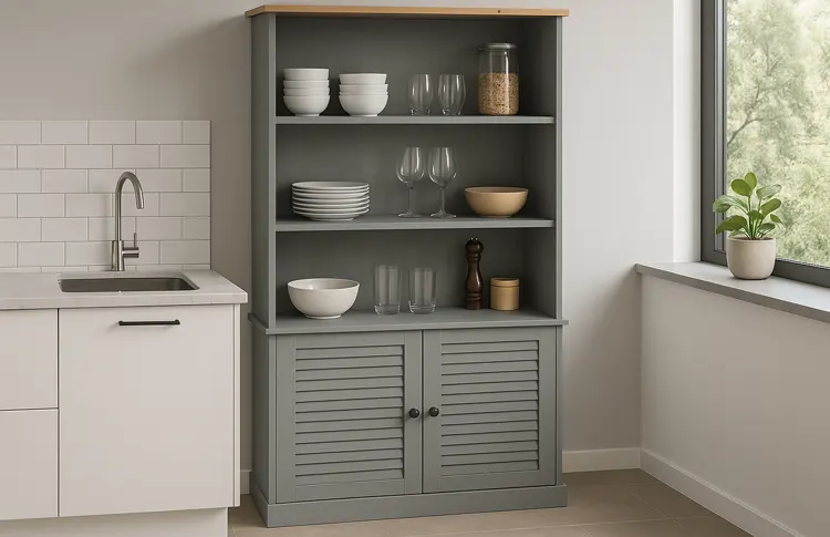 Szary regał kuchenny 