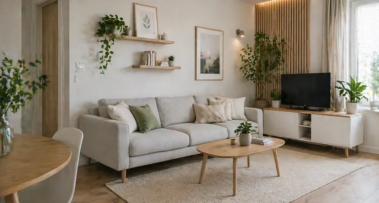 Aranżacja ściany w salonie 