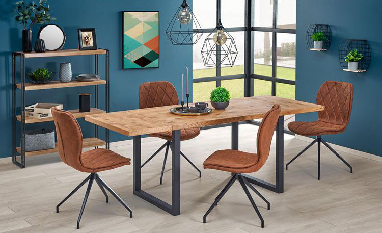 Stół drewniany w stylu industrialnym 