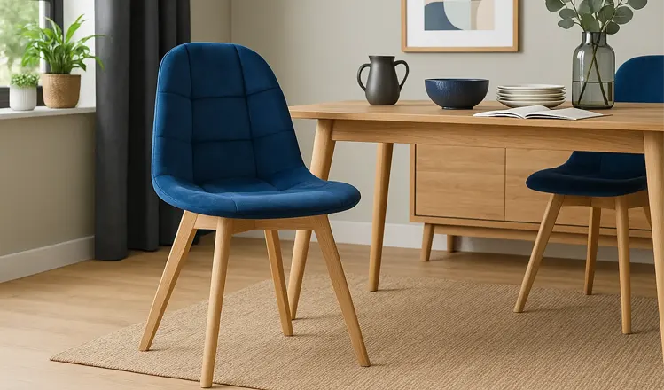 Skandynawskie krzełso tapicerowane 