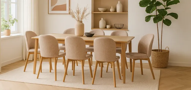Welurowe krzesła w stylu skandynawskim 