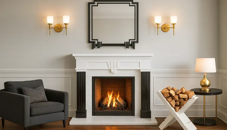 Stojak na drewno w kolorze białym