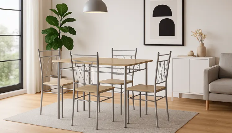 Zestaw stół z krzesłami w stylu loftowym 