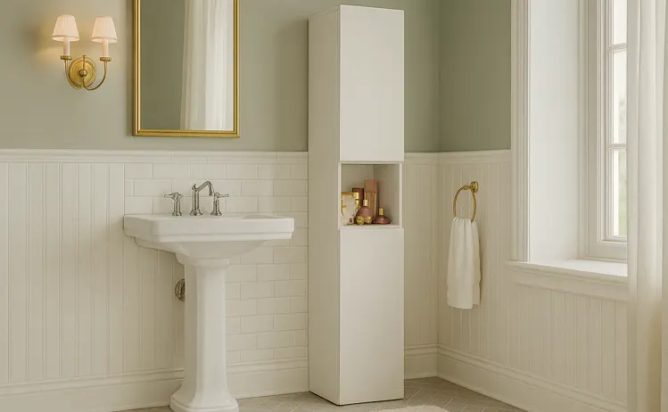 Szafka w łazience w stylu angielskim 
