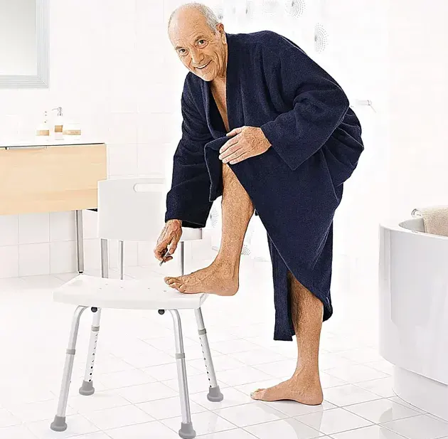 Taboret pod prysznic w kolorze białym 