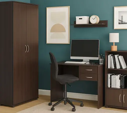 Komplet mebli do biura w kolorze wenge